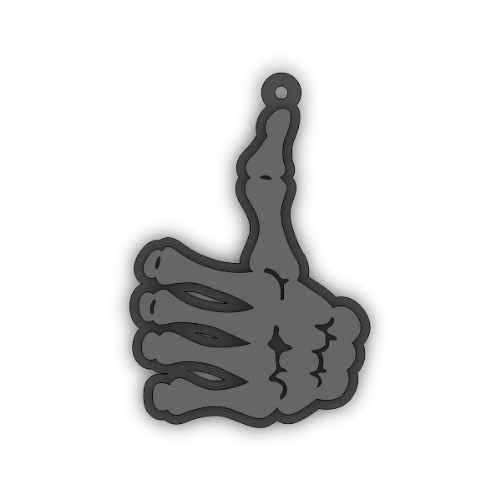 Skeleton thumbs Up Design Layered Keychain Earrings - Digital File Digital My Custom Designs SVG