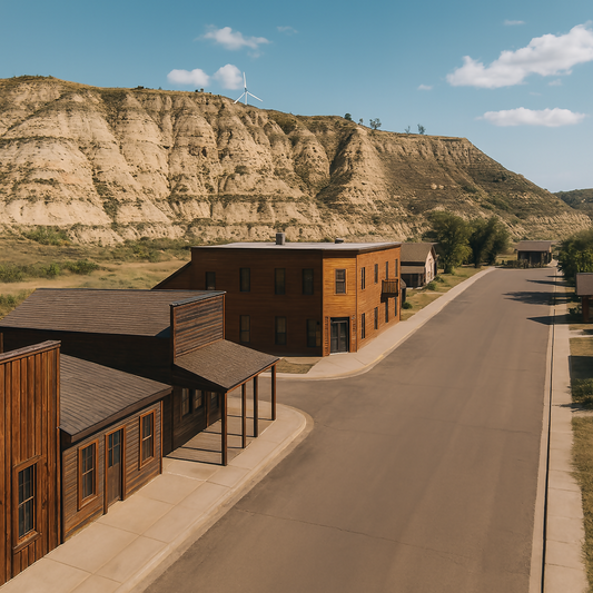 Medora Town - North Dakota United States - Rendered - Digital File