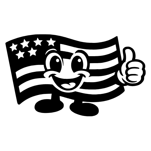 Cartoon Flag Smiling - Digital File - XCS Friendly Digital My Custom Designs PDF