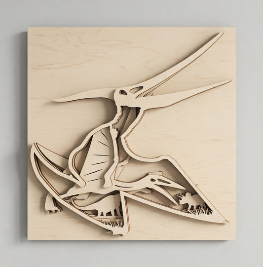 Pterodactyl - Layered Nature Design - Dinosaurs - Digital File Digital My Custom Designs