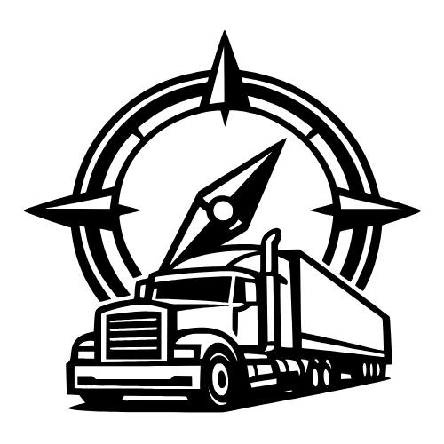 Truck with Compass Outline - Vector Graphics - Digital File Digital My Custom Designs PDF