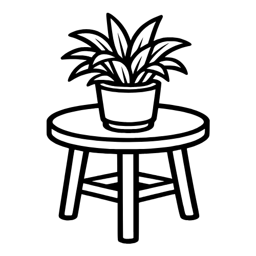 Plant on Table Sketch - Vector Graphics - Digital File Digital My Custom Designs PDF
