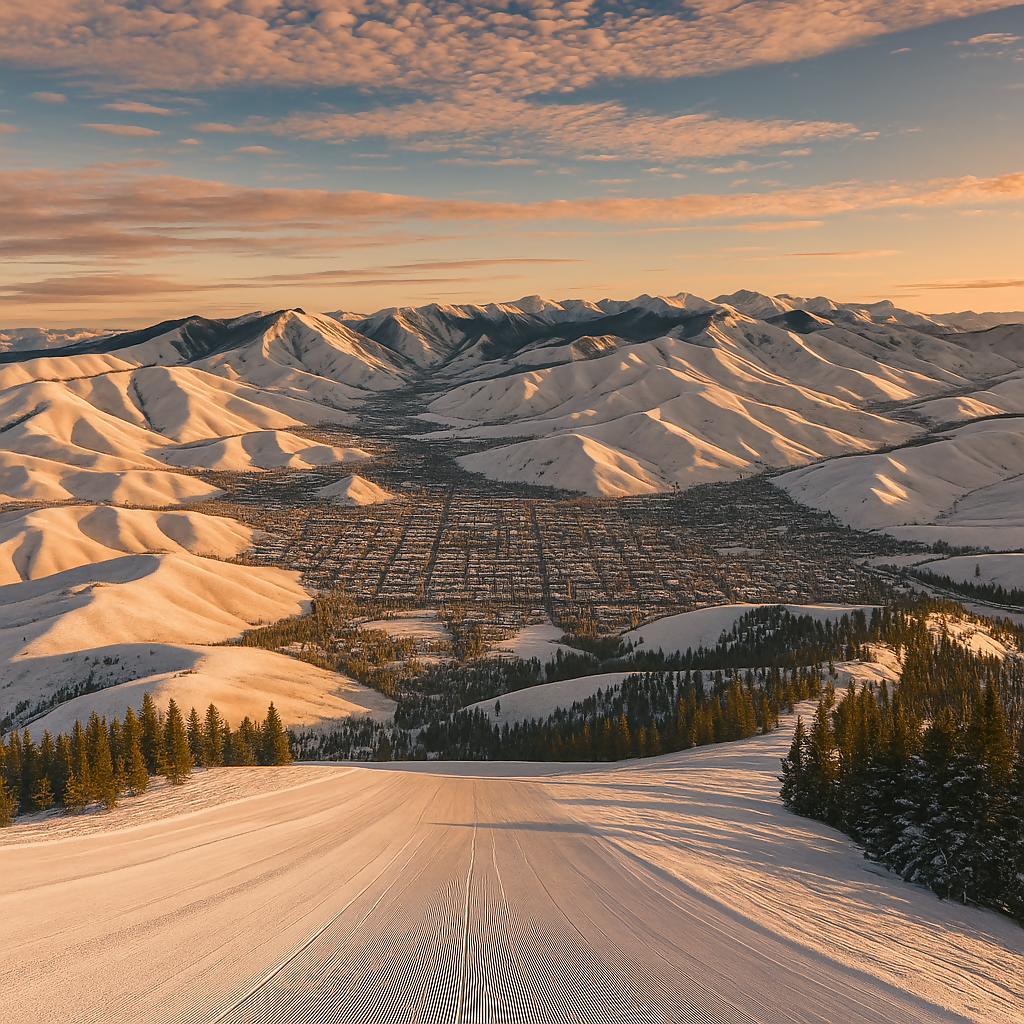 Bald Mountain - Sun Valley Resort - Idaho United States - Rendered - Digital File Digital My Custom Designs PDF