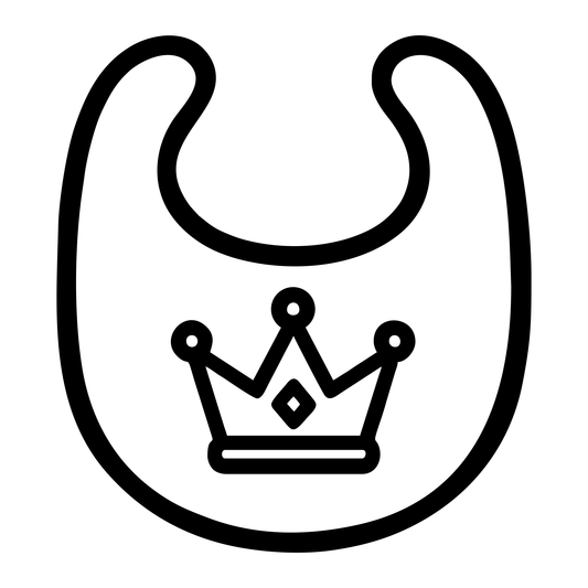 Baby Bib Crown Design - Digital File - XCS Friendly Tumbler My Custom Designs PNG