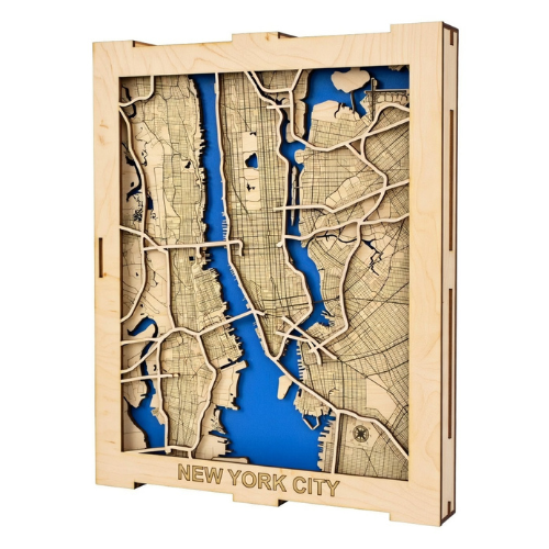 New York City, NY - Layered Map Box - Digital File Digital My Custom Designs SVG
