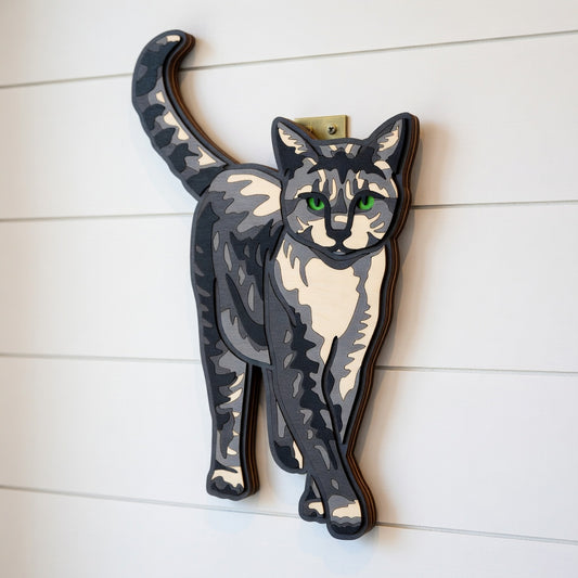 Cat - Animal - Layered Line Design - Digital File Digital My Custom Designs