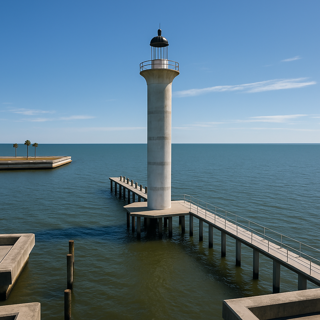 Broadwater Beach Marina Light - Mississippi United States - Rendered - Digital File Digital My Custom Designs PDF
