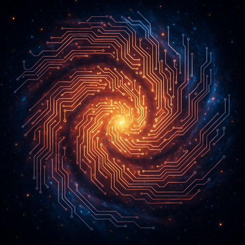 Futuristic & Sci-Fi - Nebula Spirals Shaped Like Circuitry - Pattern - Digital File Digital My Custom Designs PDF