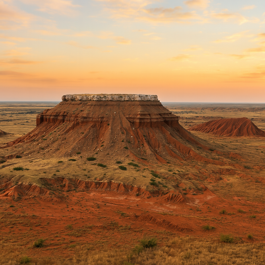 Gloss Mountains - Gloss Mountain State Park - Oklahoma United States - Rendered - Digital File