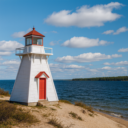 Gull Harbour Lighthouse-Hecla - Grindstone Provincial Park - Manitoba Canada - Rendered - Digital File Digital My Custom Designs PDF