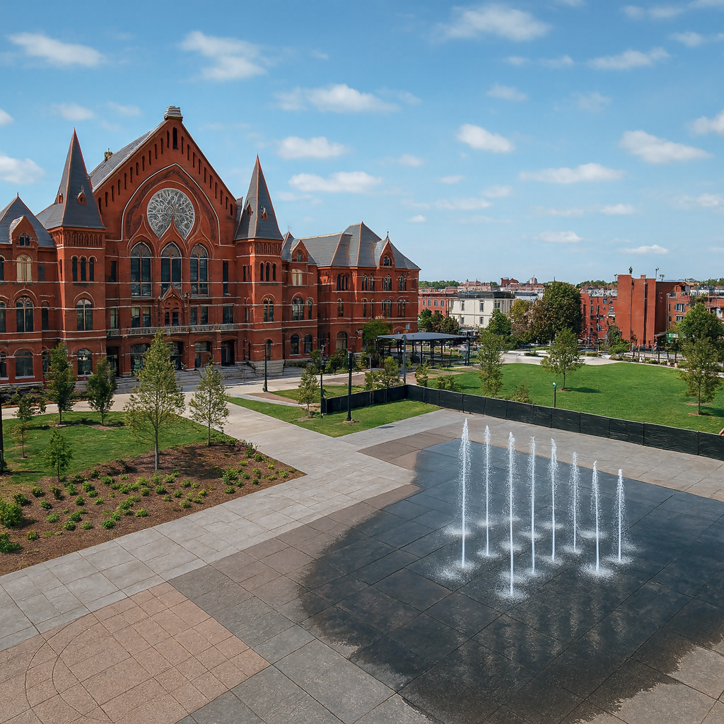 Washington Park - Cincinnati Music Hall - Ohio United States - Rendered - Digital File Digital My Custom Designs PDF