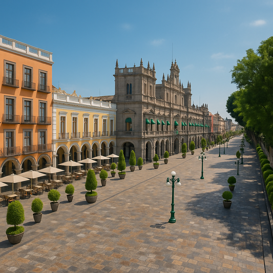 Puebla Historic Center & Talavera (Centro Histórico de Puebla y Talavera) - Puebla Mexico - Rendered - Digital File Digital My Custom Designs PDF