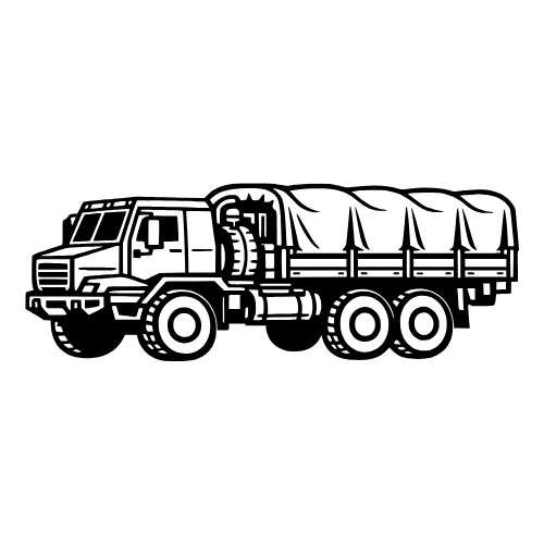 Military Transport Truck - Vector Graphics - Digital File Digital My Custom Designs PDF