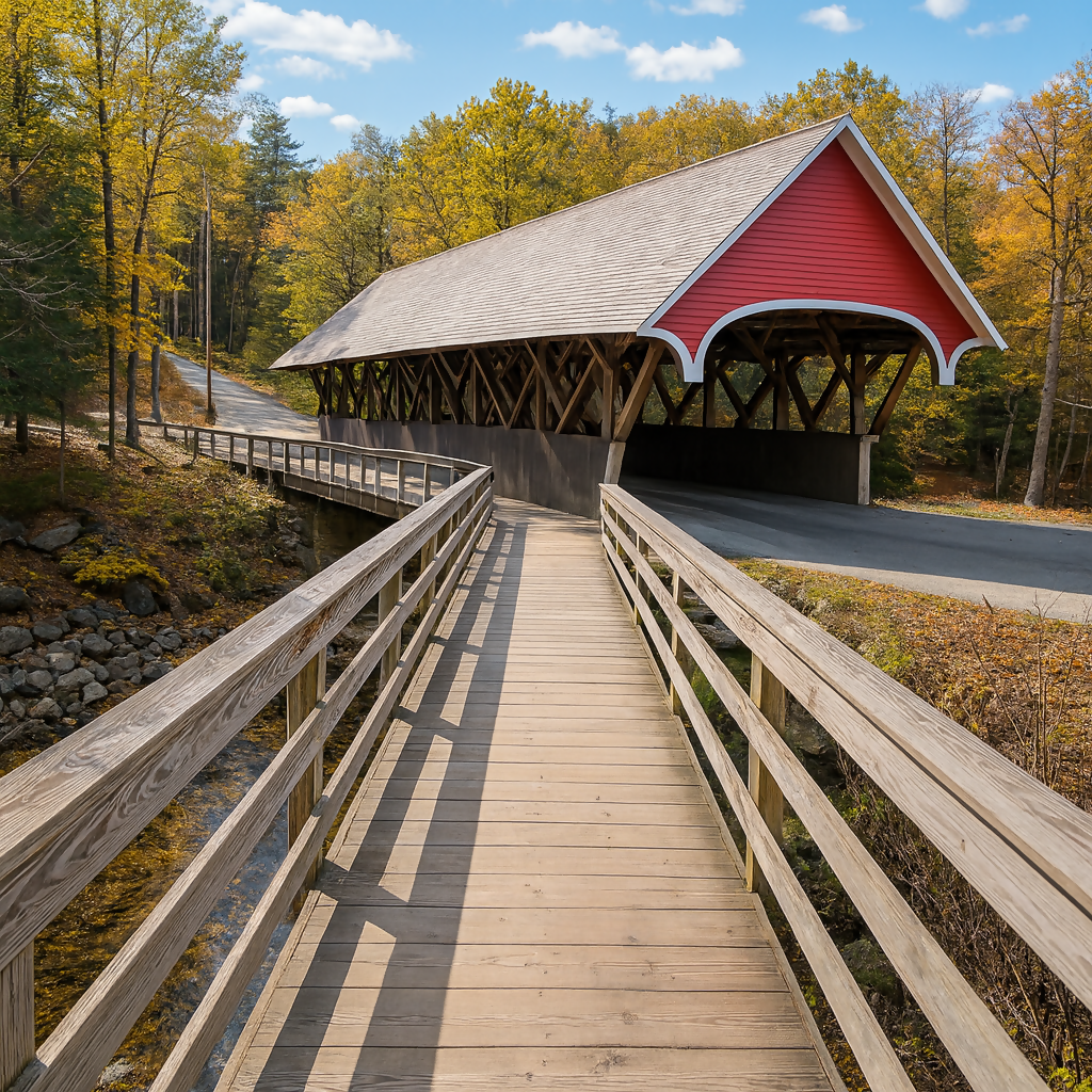 Flume Covered Bridge - Franconia Notch State Park - New Hampshire United States - Rendered - Digital File Digital My Custom Designs PDF