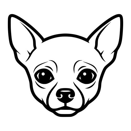 Chihuahua Outline Face - Digital File - XCS Friendly Digital My Custom Designs PDF