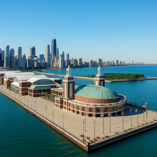 Navy Pier Headhouse and Auditorium - Illinois United States - Rendered - Digital File Digital My Custom Designs PDF