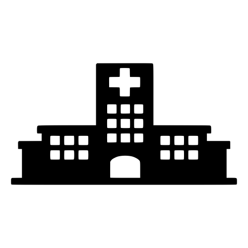 Hospital Silhouette with Cross Symbol - Vector Graphics - Digital File Digital My Custom Designs PDF