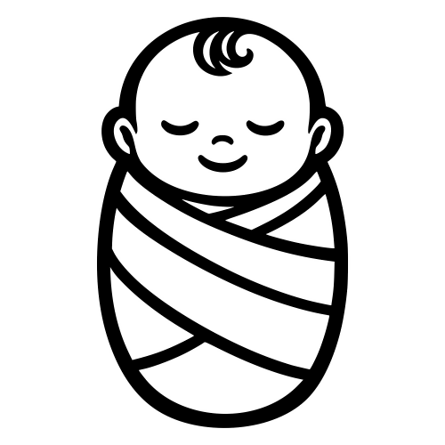 Baby Swaddled - Vector Graphics - Digital File Digital My Custom Designs PDF