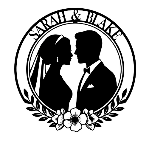 Bride and Groom - Wall / Home Decor - Digital File Digital My Custom Designs ZIP File