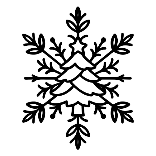 Tree Mandala Snowflake - Digital File - XCS Friendly Digital My Custom Designs PDF