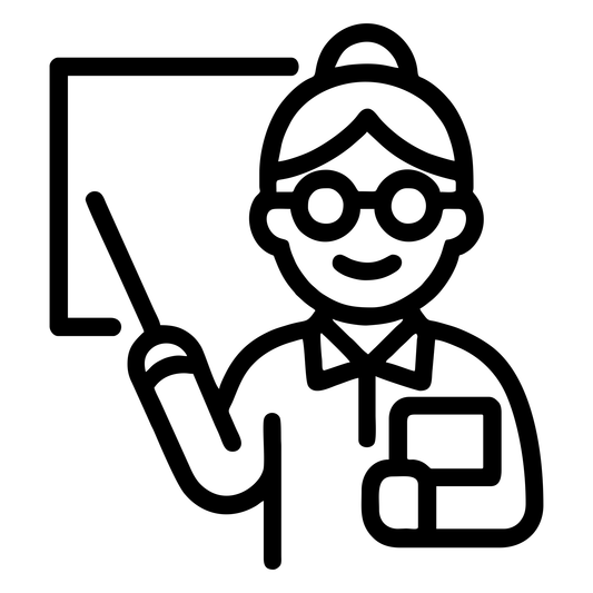 Teacher With Glasses Cartoon - Digital File - XCS Friendly Digital My Custom Designs PNG