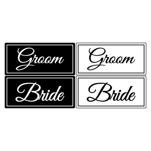 Groom And Bride Table Sign - Digital File - XCS Friendly Digital My Custom Designs PDF