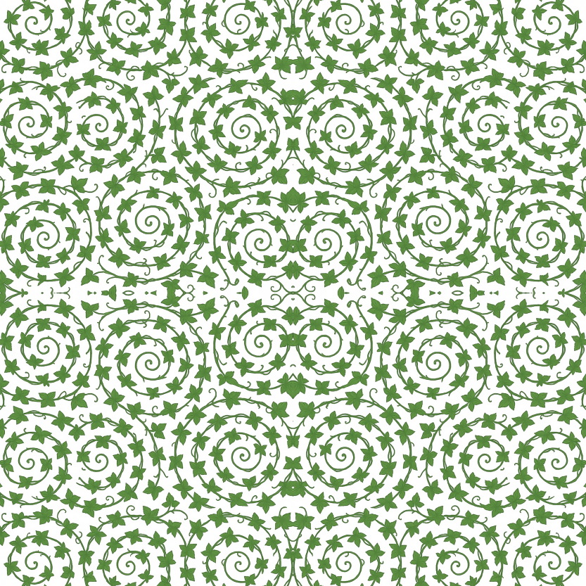 Floral Geometric Fusion - Stylized Ivy Forming Digital Spiral Grids Pattern - Digital File Digital My Custom Designs