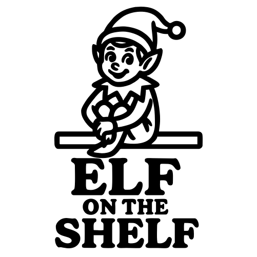 Elf on a Shelf Outline - Digital File - XCS Friendly Digital My Custom Designs PDF