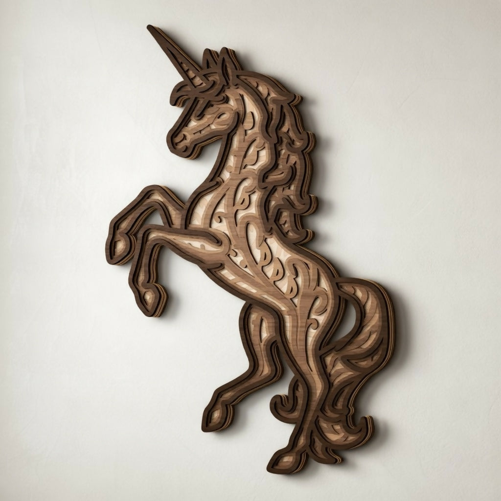 Unicorn - Layered Line Designs - Digital File Digital My Custom Designs