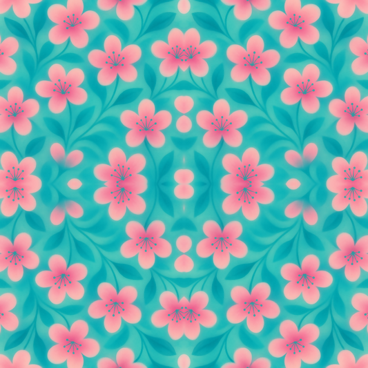 Floral and Botanical - Abstract Sakura Blossoms - Pattern - Digital File Digital My Custom Designs PDF