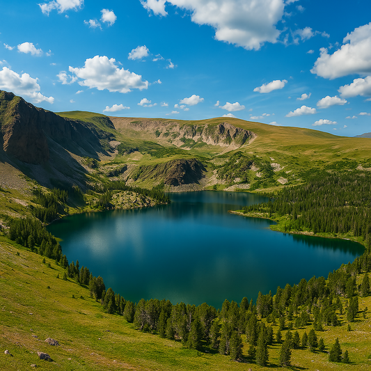 Twin Lakes - Beartooth Mountains - Montana United States - Rendered - Digital File Digital My Custom Designs PDF