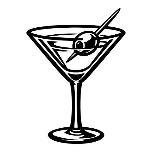 Martini with Olive - Digital File - XCS Friendly