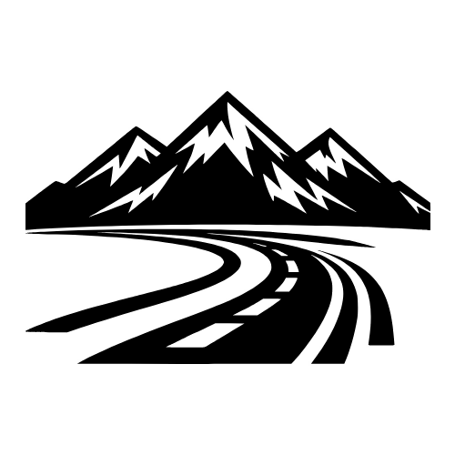 Mountains + Highway Design - Vector Graphics - Digital File Digital My Custom Designs PDF