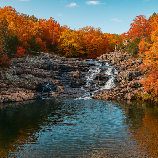 Rocky Falls - Ozark National Scenic Riverways - Missouri United States - Rendered - Digital File Digital My Custom Designs PDF