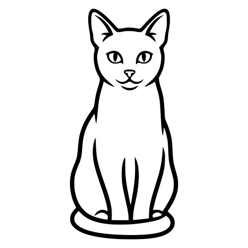 Thai Cat Outline - Digital File - XCS Friendly Digital My Custom Designs PDF