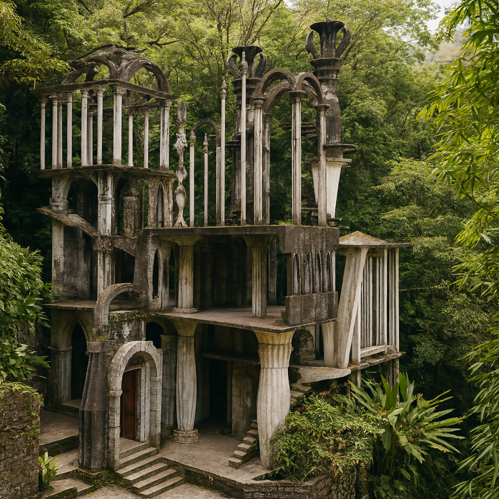 Xilitla & Las Pozas (Xilitla y Jardín Surrealista Las Pozas) - San Luis Potosí Mexico - Rendered - Digital File Digital My Custom Designs PDF