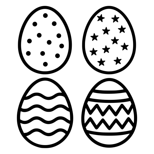 Eggs with Patterns - Digital File - XCS Friendly Digital My Custom Designs PDF