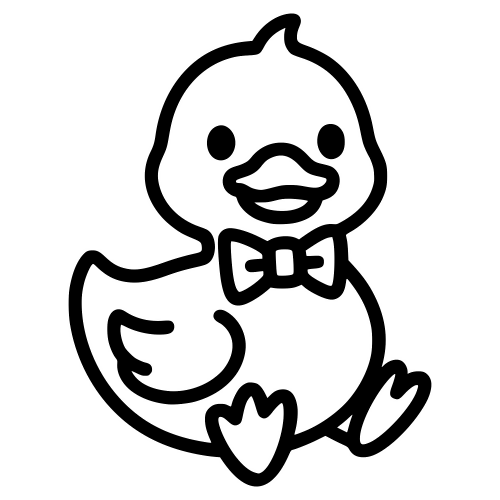 Duckling With Bowtie - Digital File - XCS Friendly Digital My Custom Designs PDF