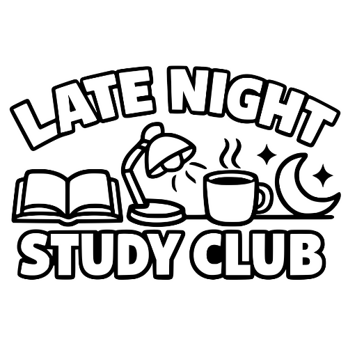 Late Night Study Club - Digital File - XCS Friendly Digital My Custom Designs PDF