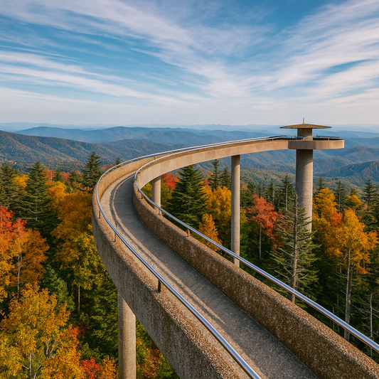 Kuwohi Observation Tower - Great Smoky Mountains National Park - North Carolina United States - Rendered - Digital File