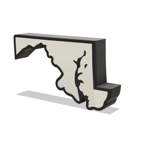 Maryland Wall Lightbox - United States - 3D Print File - Digital File Digital My Custom Designs