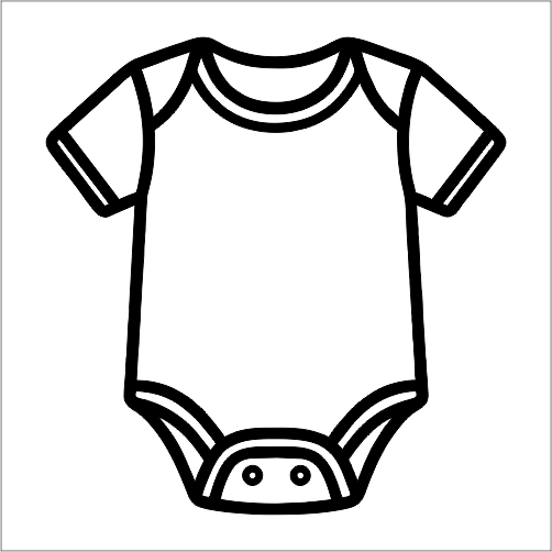Onesie Sketch - Digital File - XCS Friendly Tumbler My Custom Designs PNG