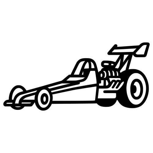 Drag Racer Outline - Digital File - XCS Friendly Digital My Custom Designs PDF