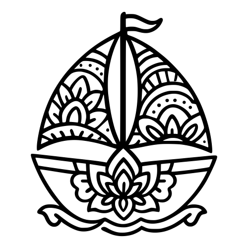 Boat Mandala - Digital File - XCS Friendly Digital My Custom Designs PDF