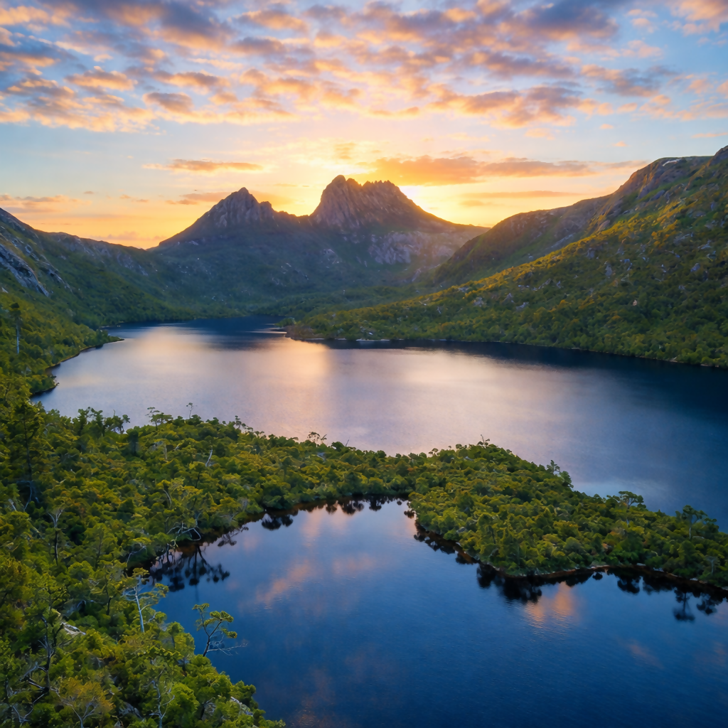 Cradle Mountain - Lake St Clair National Park - Tasmania - Australia - Rendered - Digital File Digital My Custom Designs PDF