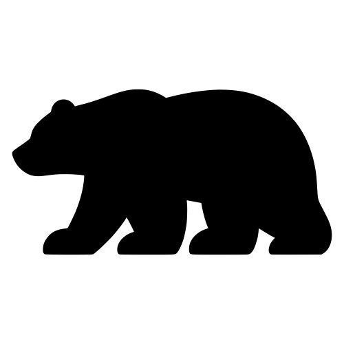 Bear Silhouette - Digital File - XCS Friendly