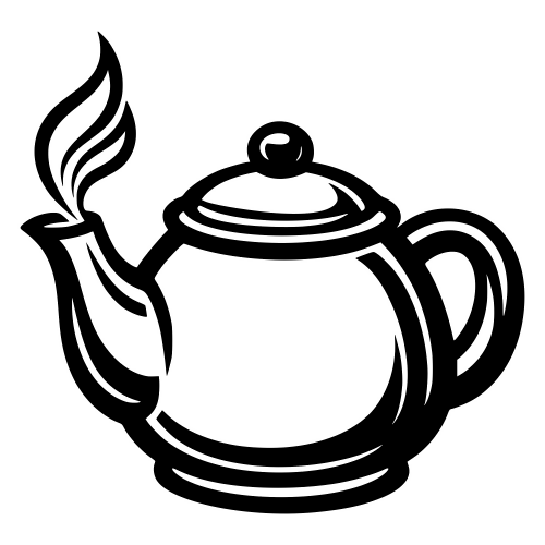 Classic Teapot with Steam - Digital File - XCS Friendly