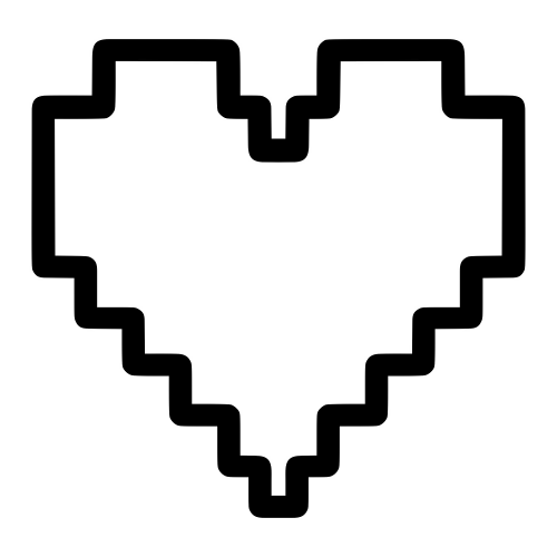 8 Bit Heart - Digital File - XCS Friendly Digital My Custom Designs PDF