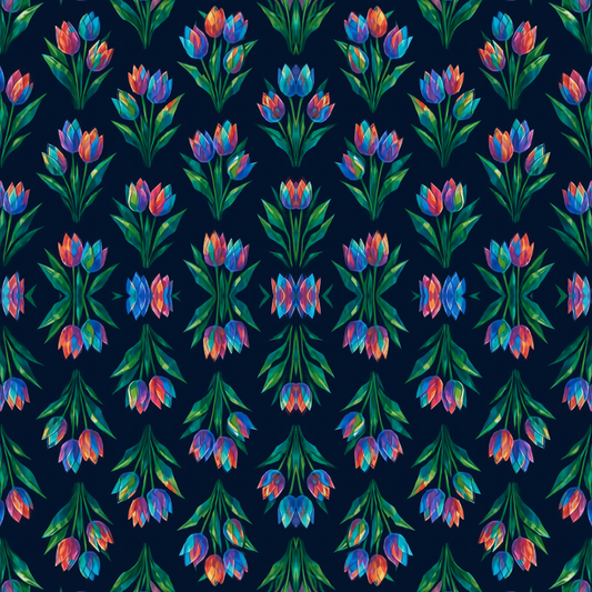 Floral and Botanical - Crystal Shard Tulip Bouquet - Pattern - Digital File Digital My Custom Designs PDF