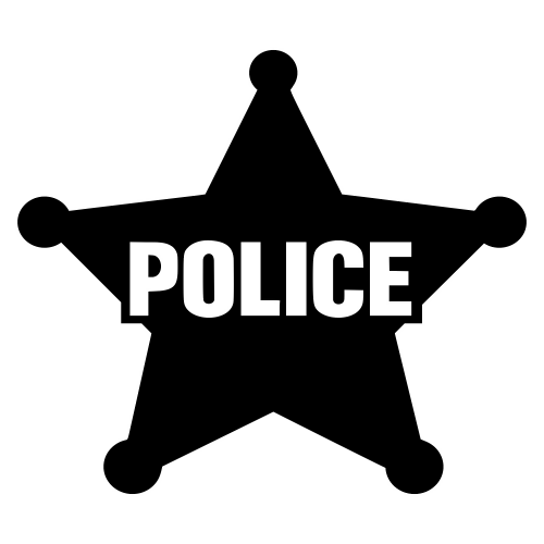 Police Badge Silhouette Design - Vector Graphics - Digital File Digital My Custom Designs PDF